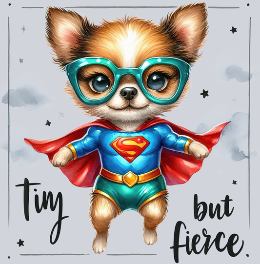 DTF Transfer Dogs - Tiny But Fierce