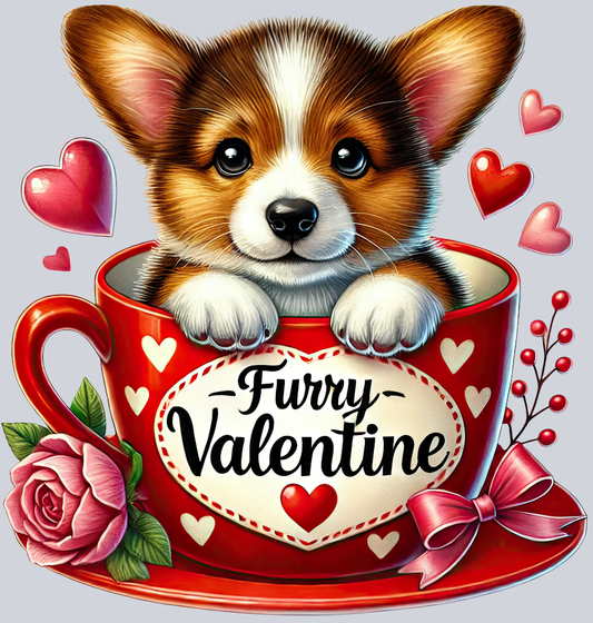 DTF Transfer Valentines - Furry Valentine