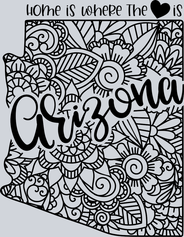 DTF Transfer Arizona - Home is where the Heart is