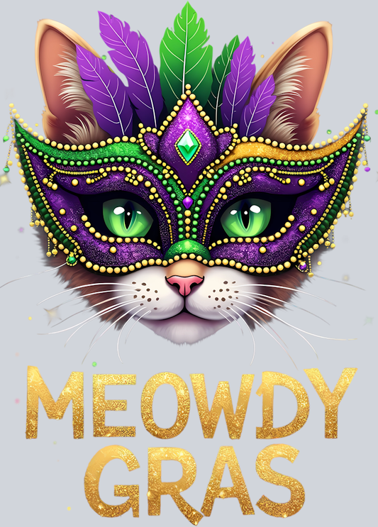 DTF Transfer Mardi Gras - Meowdy Gras