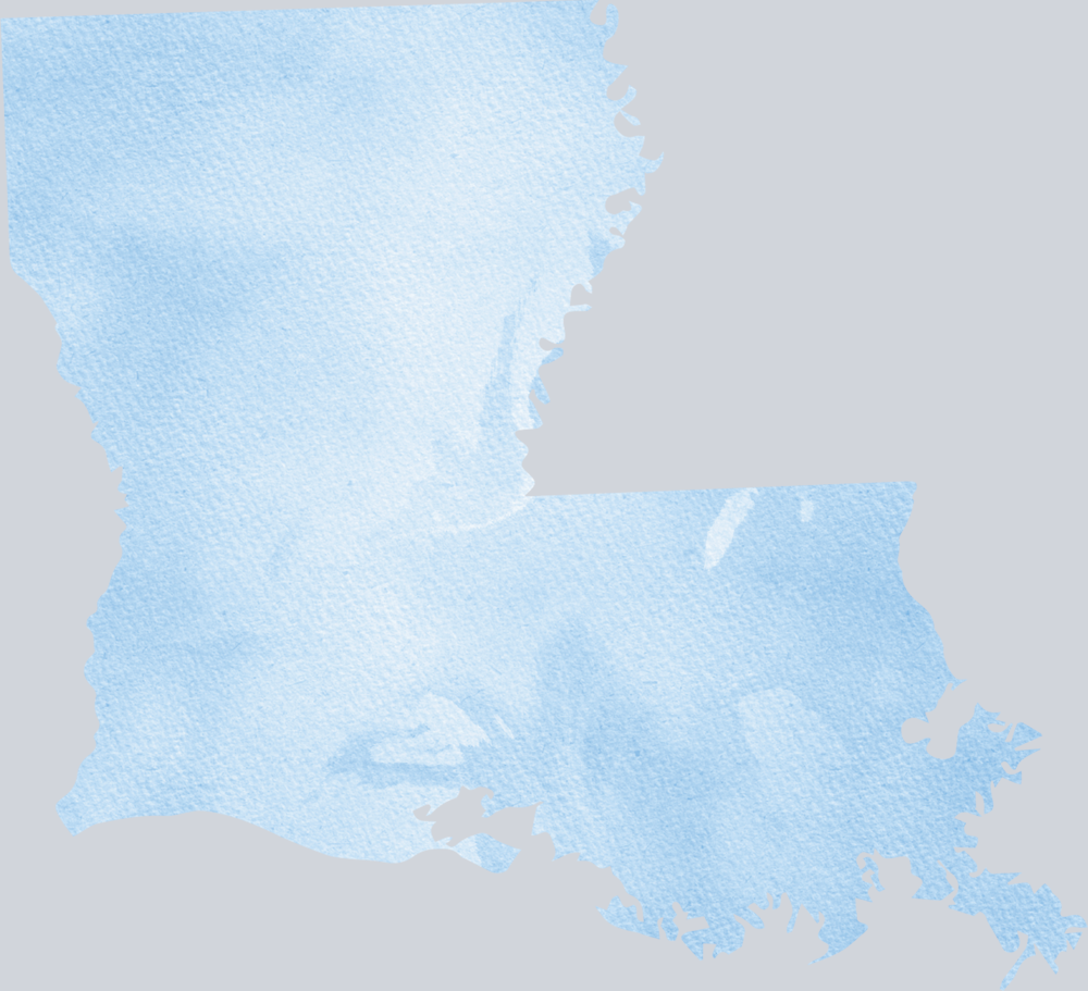 DTF Transfer Louisiana - Watercolor Blue