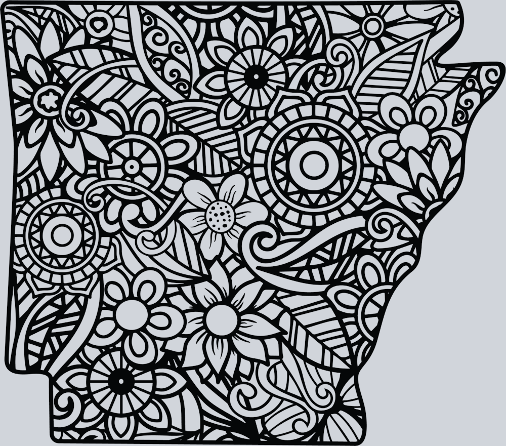 DTF Transfer Arkansas - Mandala