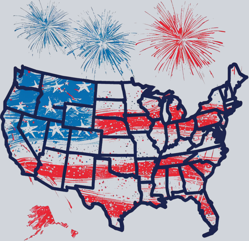 DTF Transfer USA - Retro Map