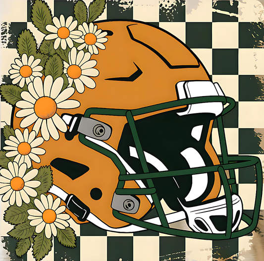 DTF Transfer Football - Floral Football Helmet