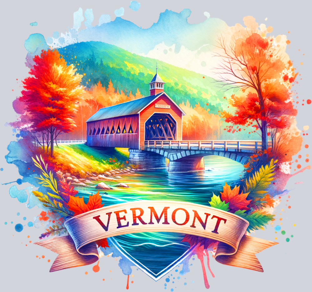 DTF Transfer Vermont - Retro Travel
