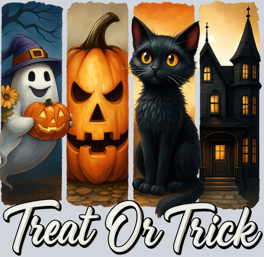 DTF Transfer Halloween - Treat or Trick