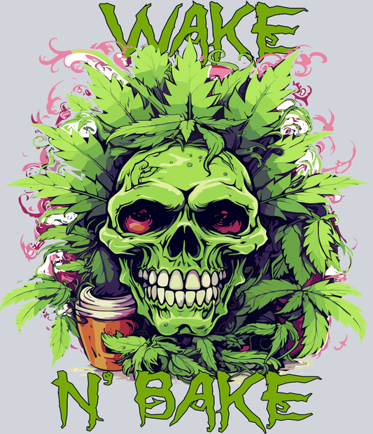 DTF Transfer 420 - Wake N' Bake