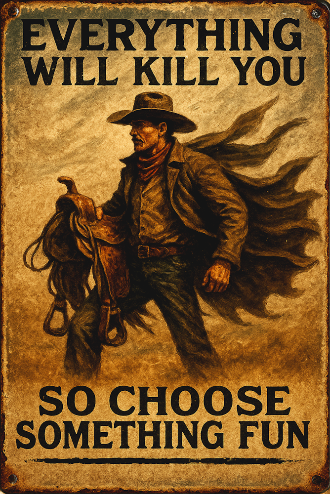 DTF Transfer Western - Everything Will Kill You So Choose Something Fun