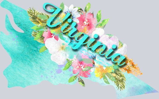 DTF Transfer Virginia - Watercolor Flowers