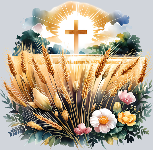 DTF Transfer Easter - Sun Cross