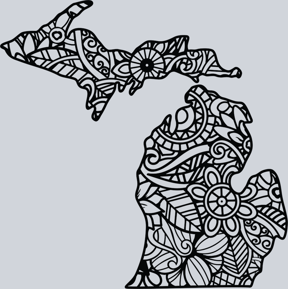 DTF Transfer Michigan - Mandala