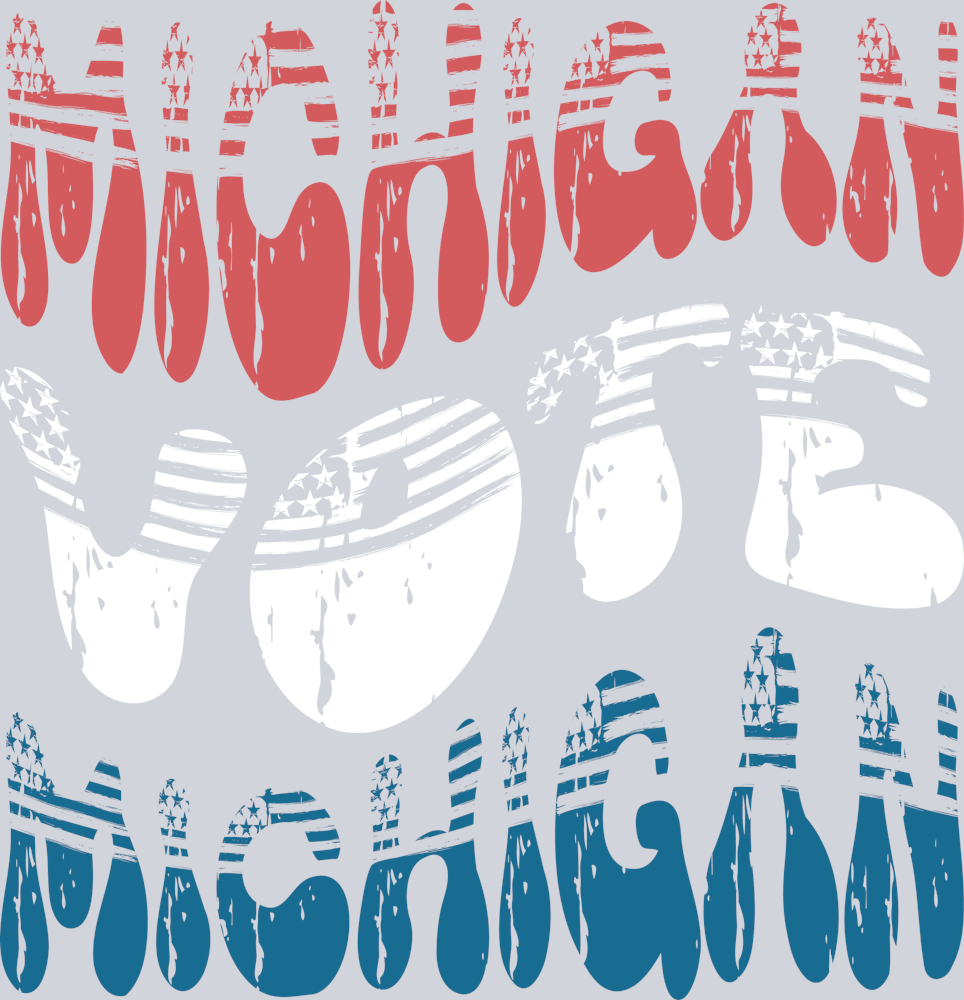 DTF Transfer Michigan - Red White & Blue
