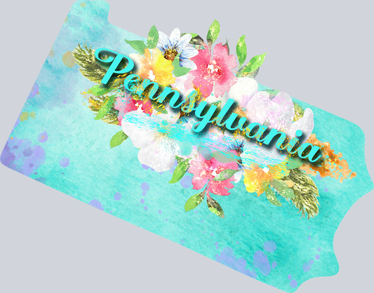DTF Transfer Pennsylvania - Watercolor Flowers