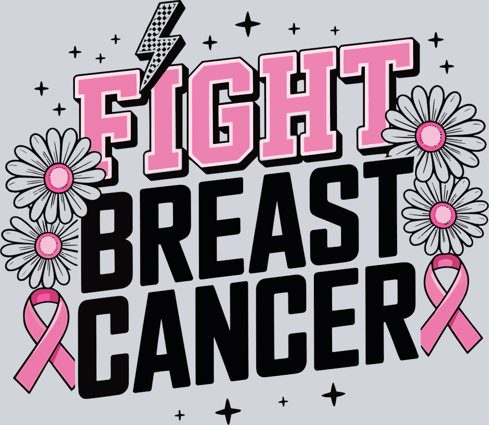 DTF Transfer Breast Cancer - Fight Breast Cancer