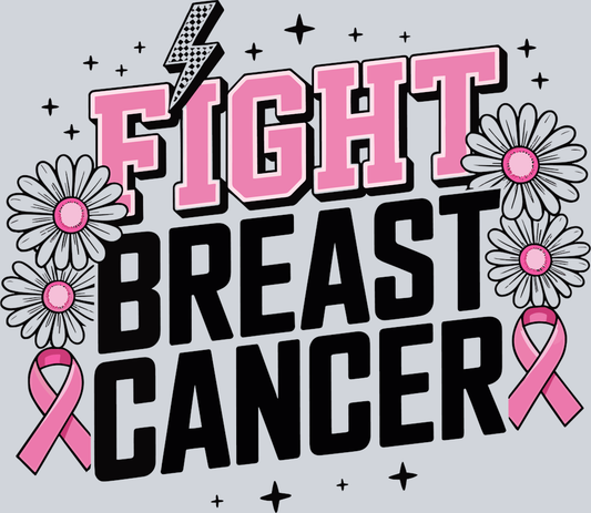 DTF Transfer Breast Cancer - Fight Breast Cancer
