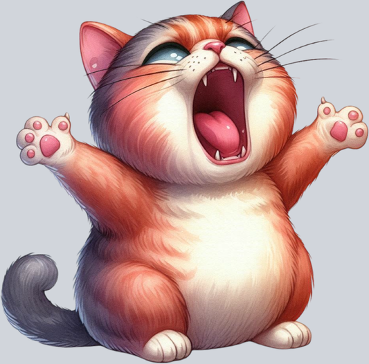 DTF Transfer Cats - Yawing
