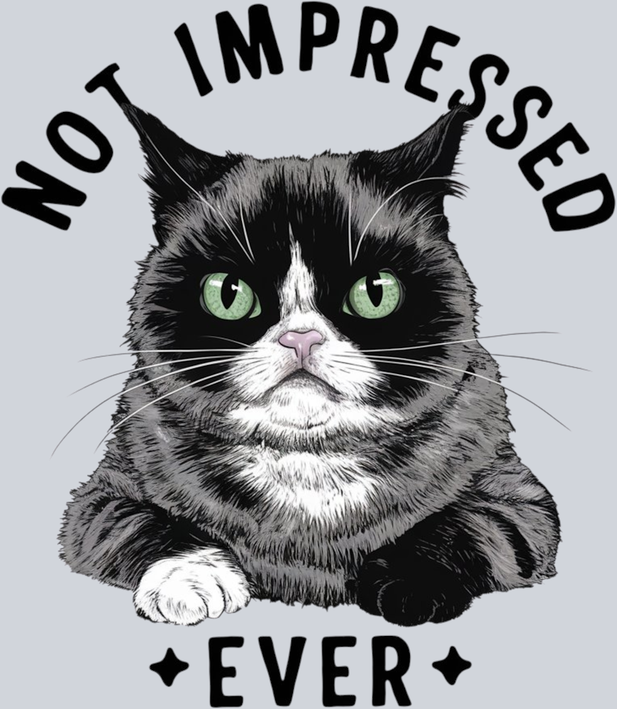 DTF Transfer Cats - Not Impressed Ever