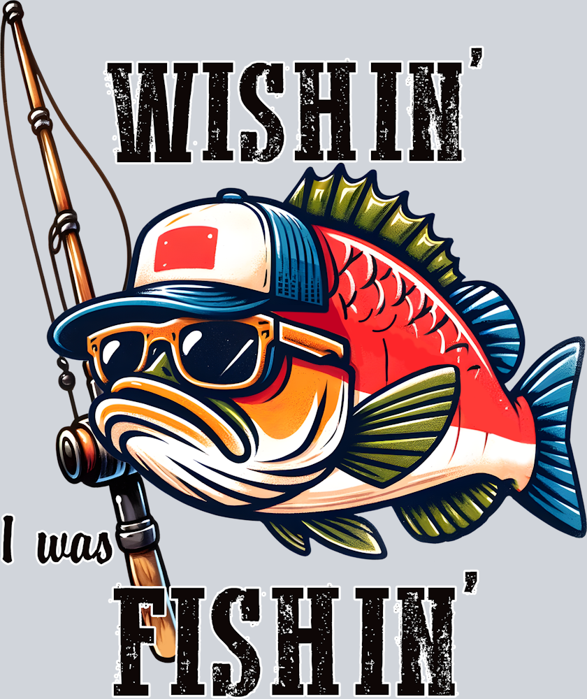 DTF Transfer Fishing - Wishin' I was Fishin'