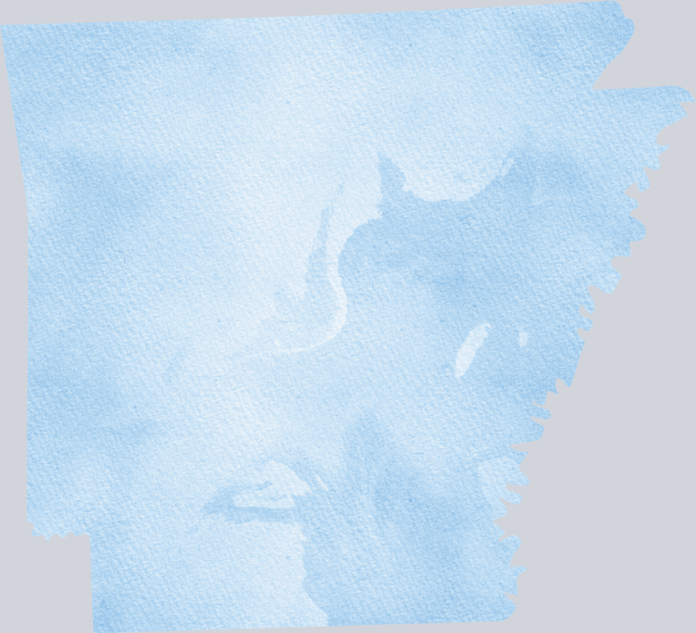 DTF Transfer Arkansas - Watercolor Blue