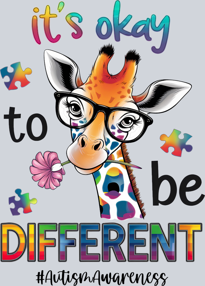 DTF Transfer Autism - It's Okay to be Different #AutismAwareness