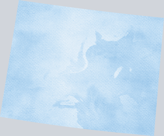 DTF Transfer Wyoming - Watercolor Blue