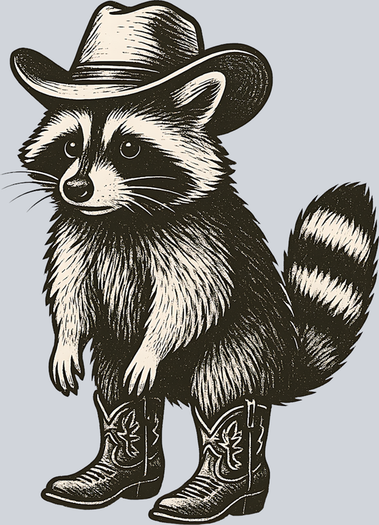 DTF Transfer Western - Racoon Cowboy