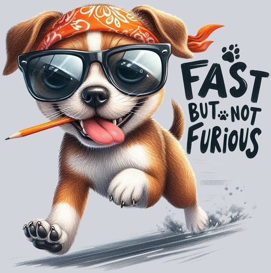 DTF Transfer Dogs - Fast But Not Furious