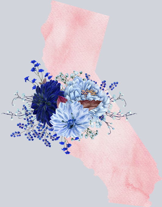 DTF Transfer California - Flowers Watercolor