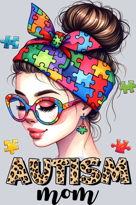 DTF Transfer Autism - Autism Mom Puzzle