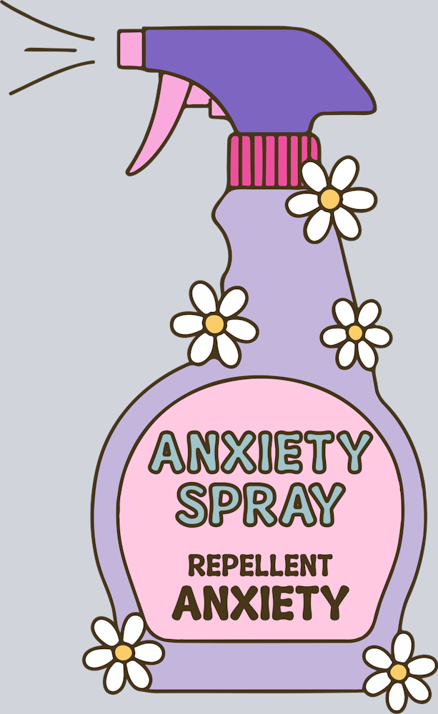 DTF Transfer Mental Health - Anxiety Spray Repellent Anxiety