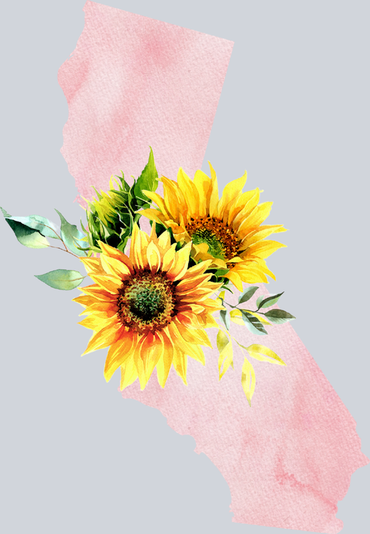 DTF Transfer California - Sunflower Watercolor