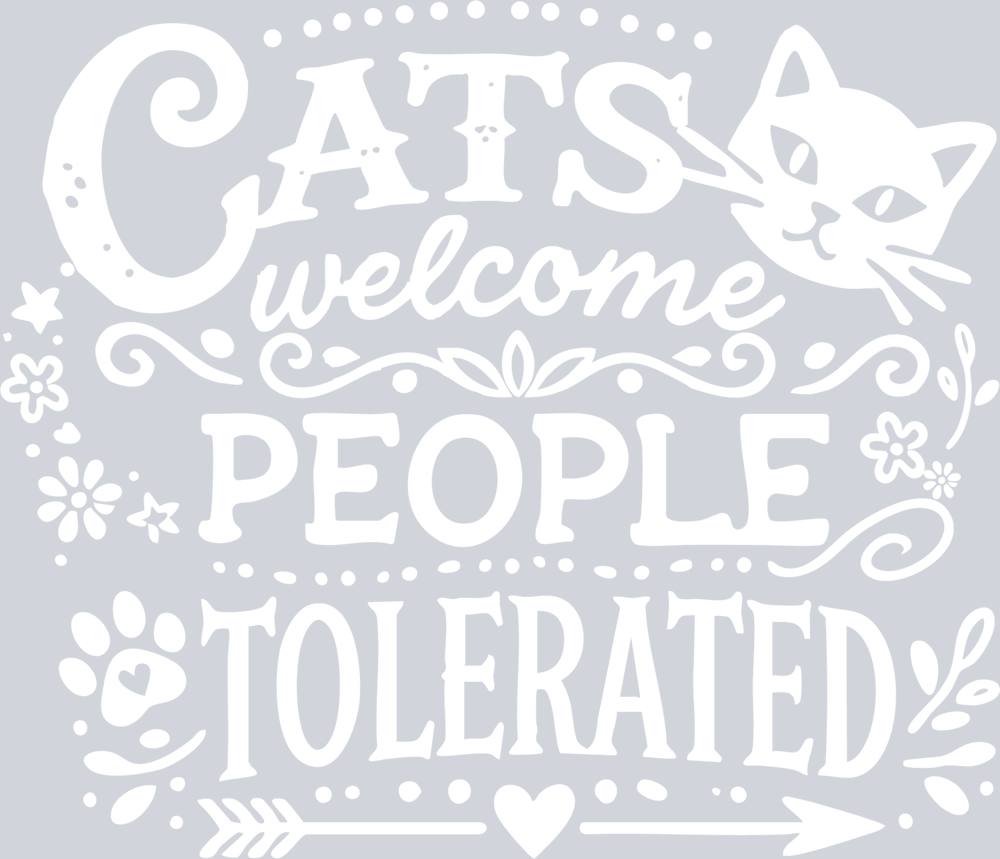 DTF Transfer Cats - Cats Welcome People