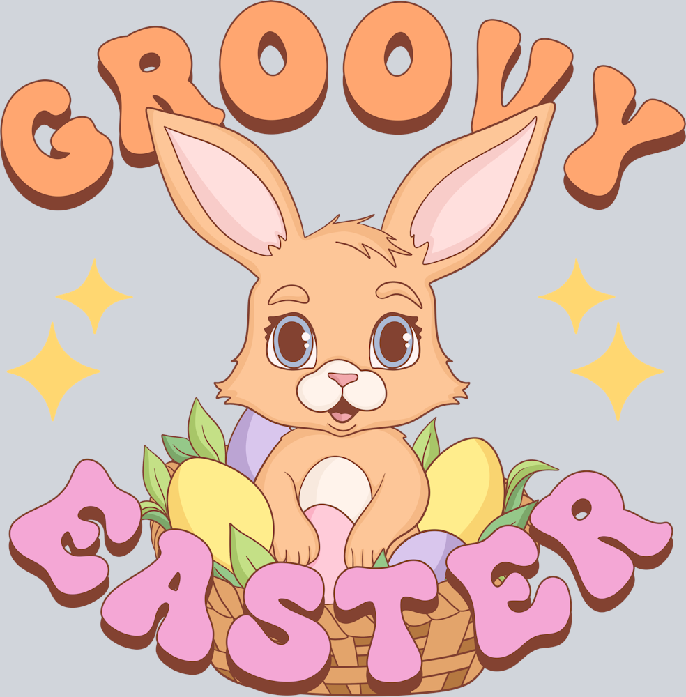 DTF Transfer Easter - Groovy Easter