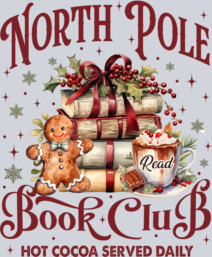 DTF Transfer Christmas - North Pole Book Club