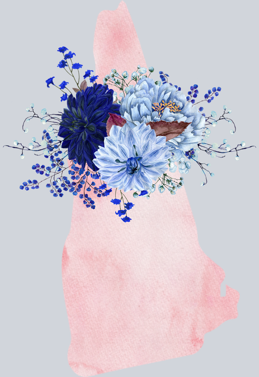 DTF Transfer New Hampshire - Flowers Watercolor
