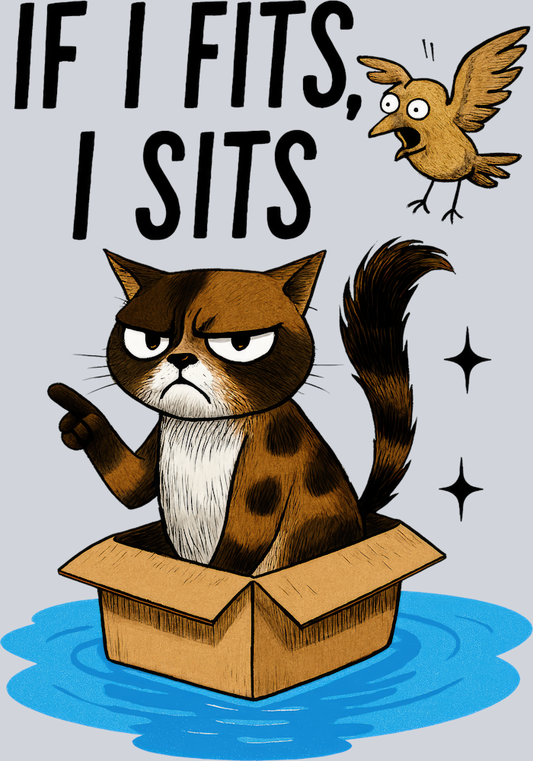 DTF Transfer Cats - If I Fits I Sits