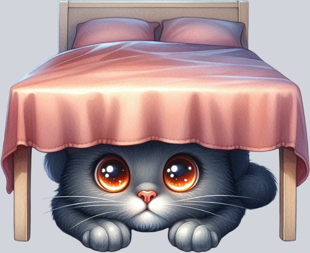 DTF Transfer Cats - Cat Underbed