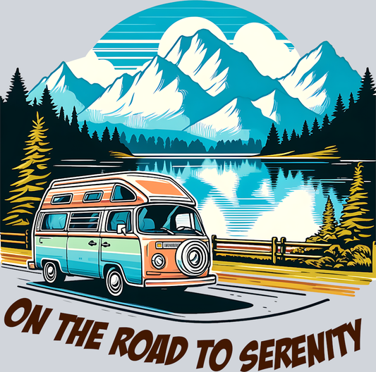 DTF Transfer Camping - On the Road to Serenity