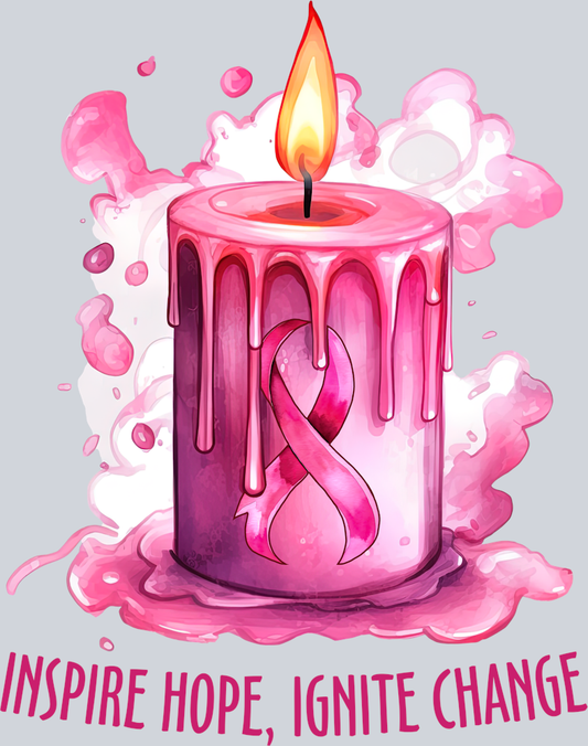 DTF Transfer Breast Cancer - Inspire Hope Ignite Change