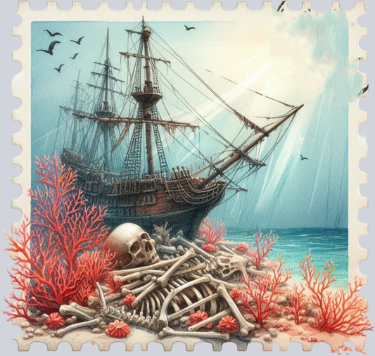 DTF Transfer High Seas - Postage Shipwreck