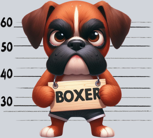 DTF Transfer Dogs - Jail  Boxer
