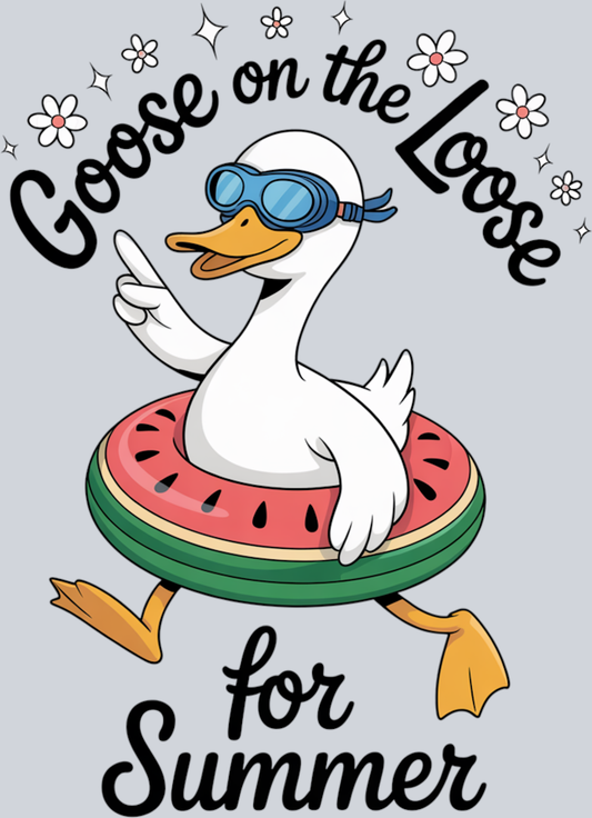 DTF Transfer Fowl - Goose on the Loose for Summer