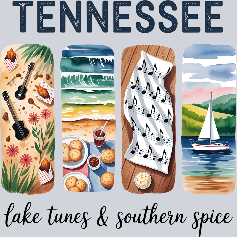 DTF Transfer Tennessee - Lake Tunes & Southern Spice