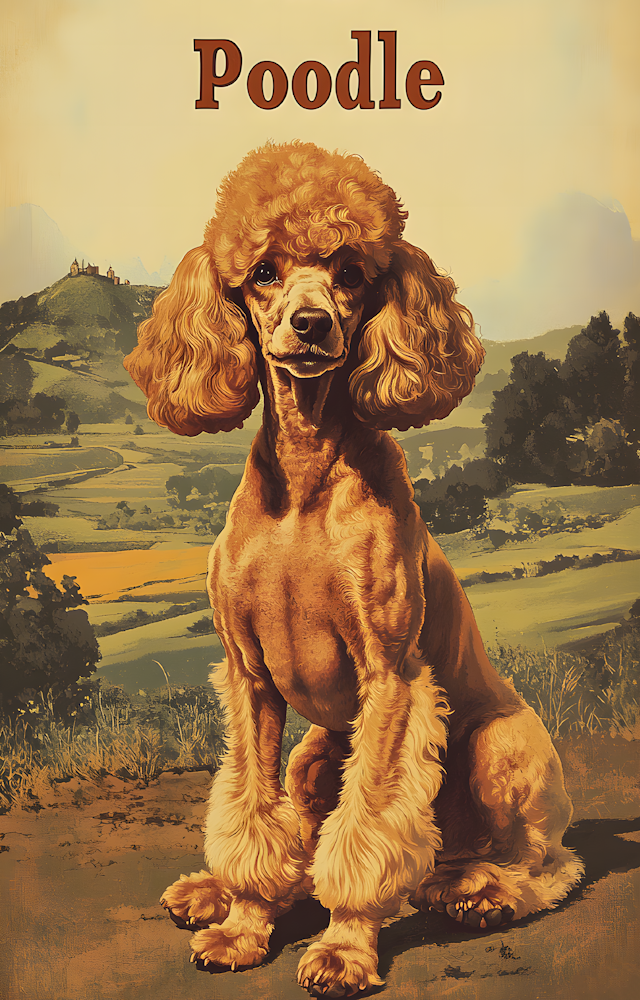 DTF Transfer Dogs - Poodle