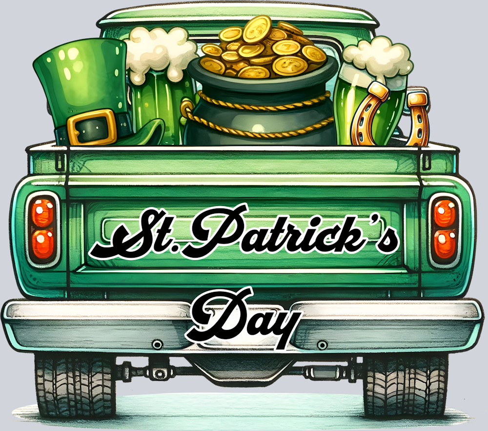 DTF Transfer St. Patrick's Day - St. Patrick's Day Truck