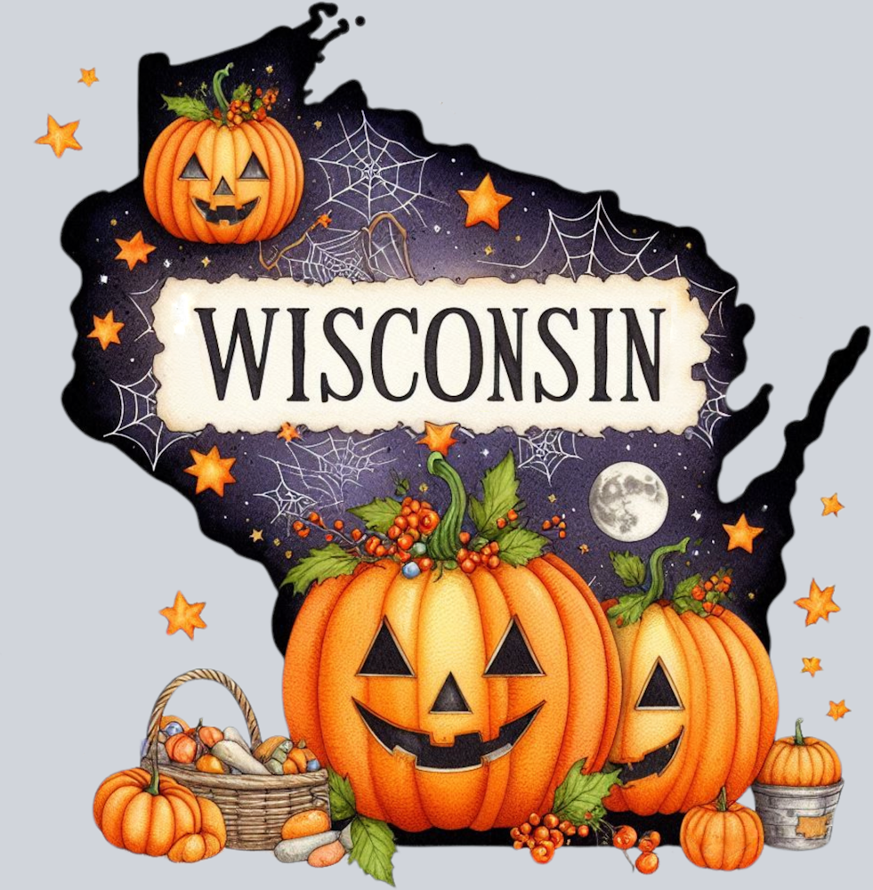 DTF Transfer Halloween States - Wisconsin