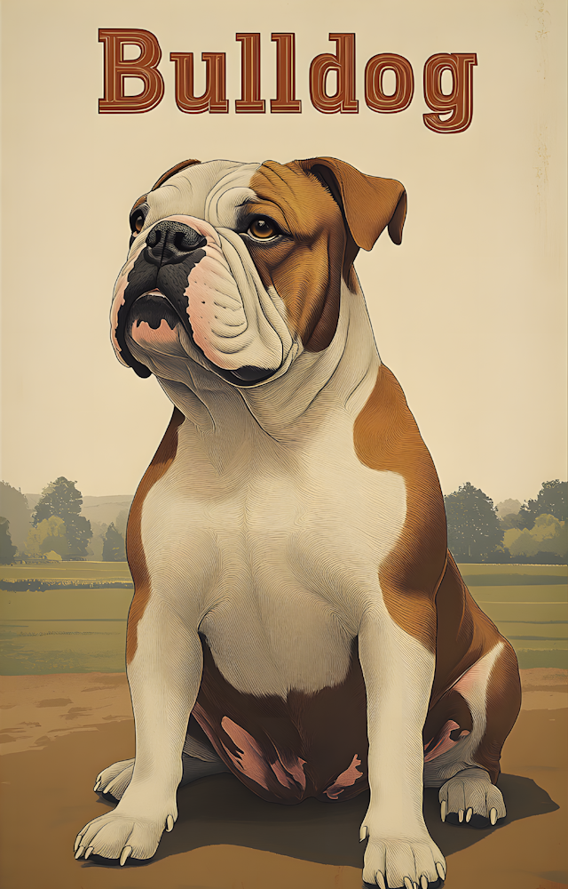 DTF Transfer Dogs - Bulldog
