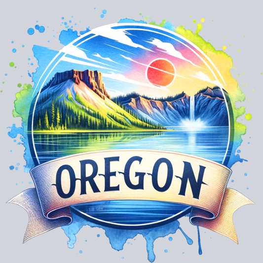 DTF Transfer Oregon - Retro Travel