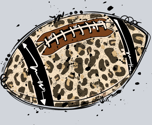 DTF Transfer Football - Leopard Football