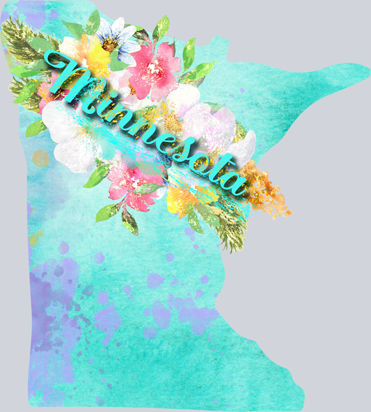 DTF Transfer Minnesota - Watercolor Flowers